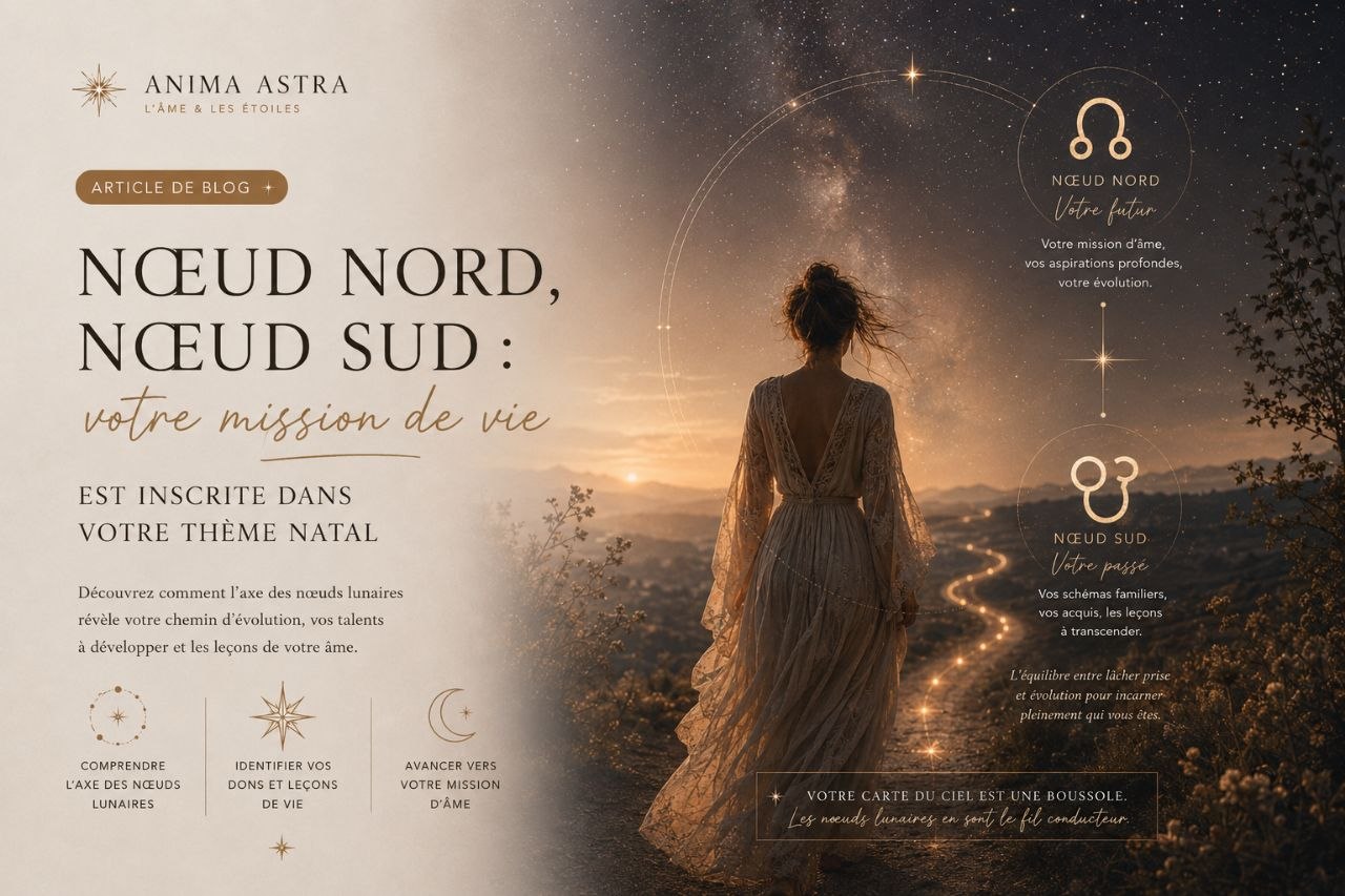 Nœud Nord, Nœud Sud : votre mission de vie dans votre thème natal