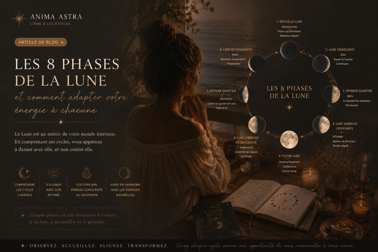 Les 8 phases de la Lune et comment adapter votre énergie à chacune